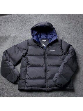 ONLY NY Puffer Down Jacket Mens XS Extra Small Packable Snorkel Nylon Black